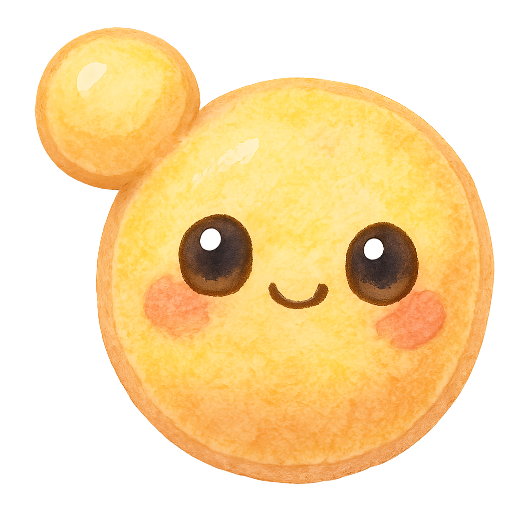 rich vibrant watercolor illustration, cute kawaii microbiology character, budding yeast buddy with two round connected cells, pastel sunshine yellow and peach pigments softly blended, tiny cell wall texture, big shiny eyes with light colored highlights so that they dont dissapear with transparent background, rosy cheeks, soft edges, no text, no border, transparent background