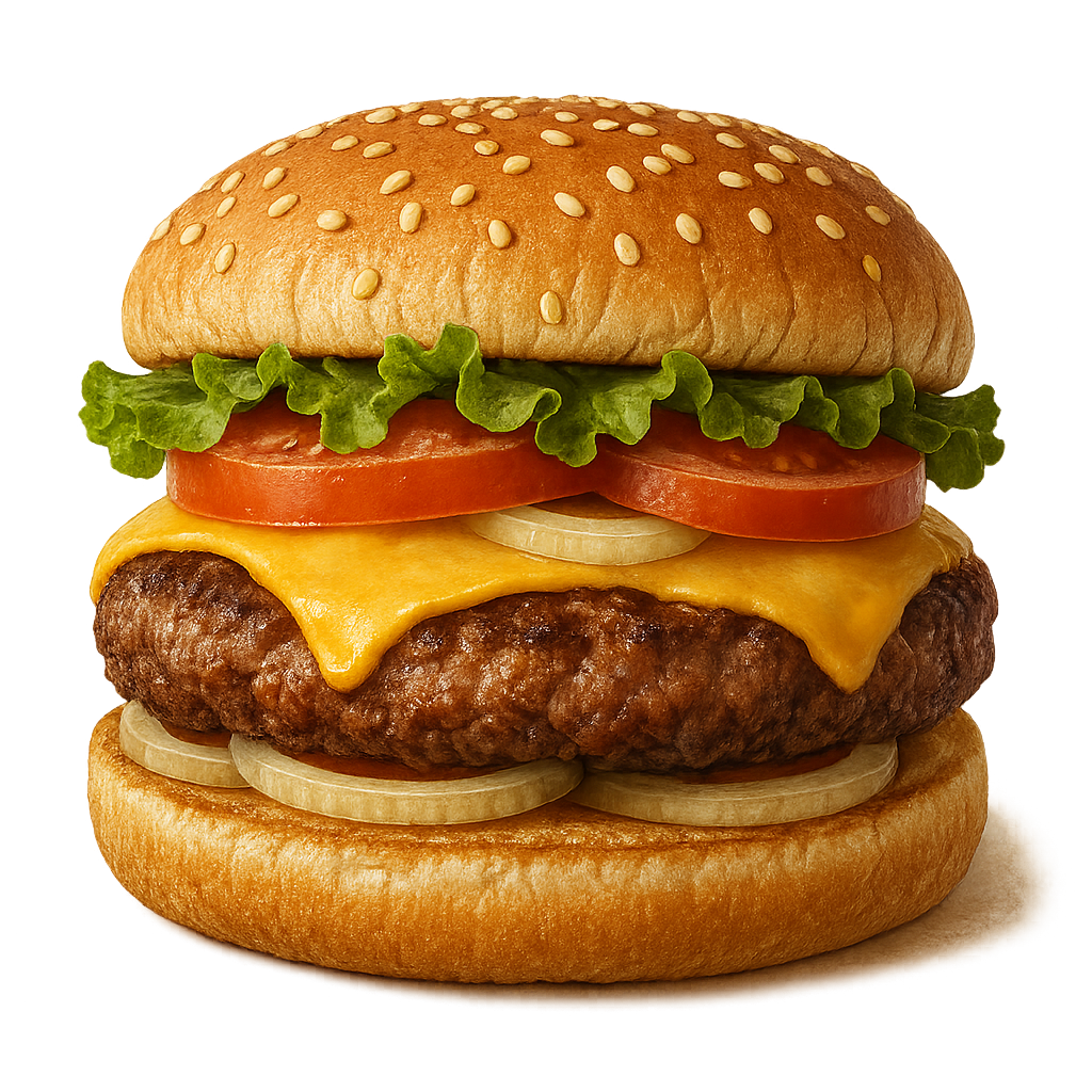 MAKE ME REALISTIC LOOKING RETRO BURGER