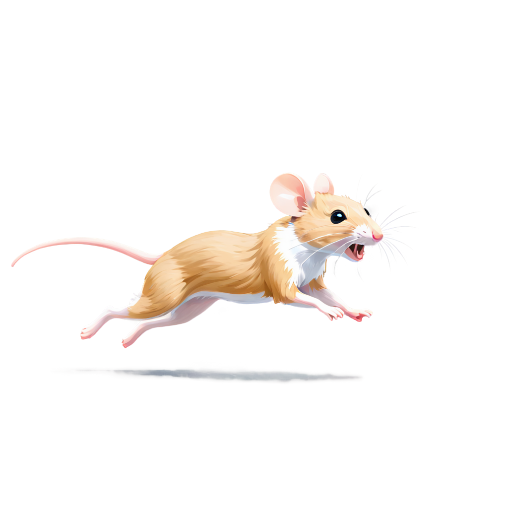 a mouse  runing
