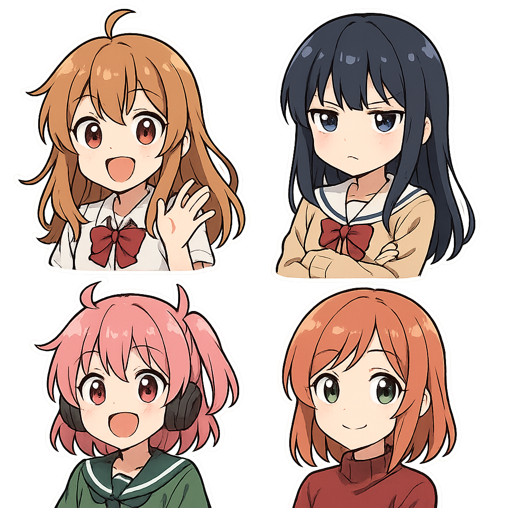 Stikers girls anime