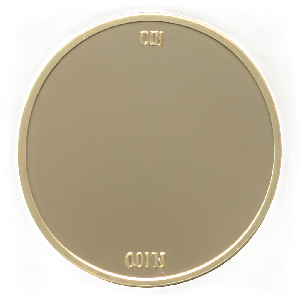 generate a white plain coin with top view