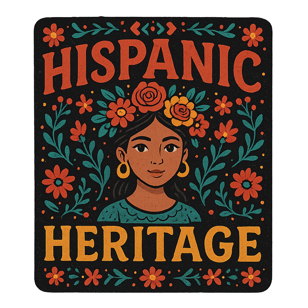 t shirt design based on Hispanic Heritage for print on t shirt for teenage girls