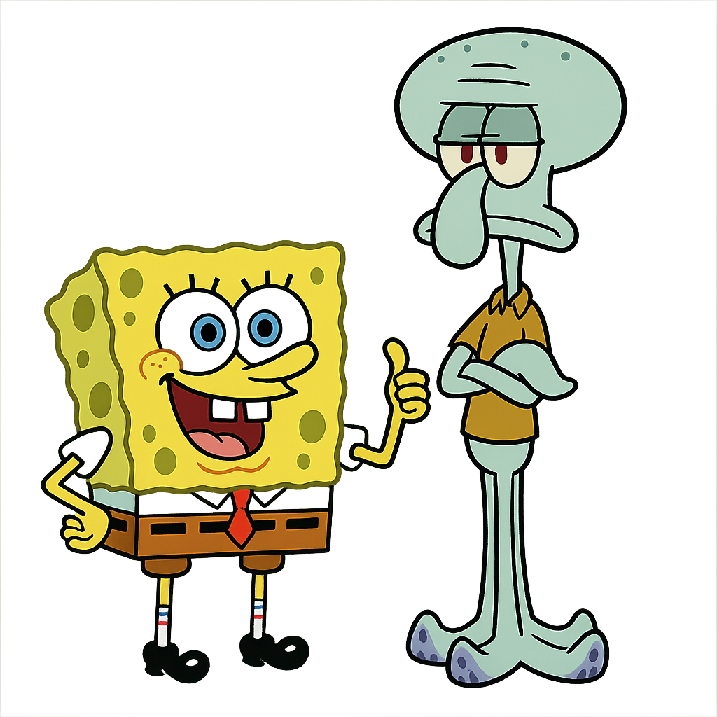 Spongebob and squidward