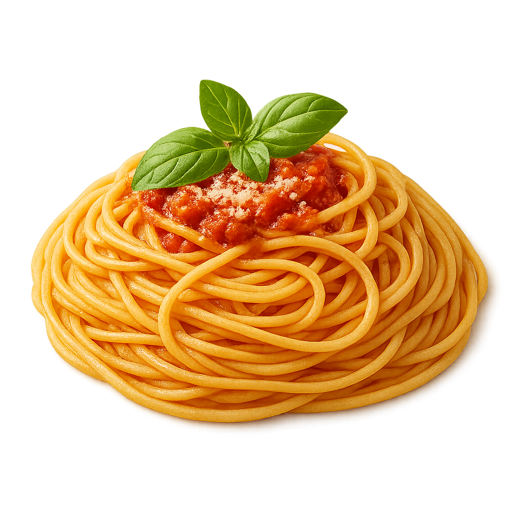 pasta being compared to spagetti cooked and looking delicious