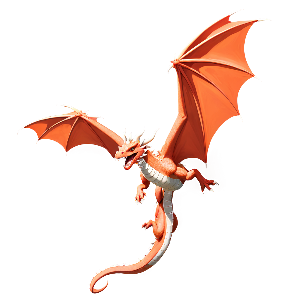 Flying dragon in the sky