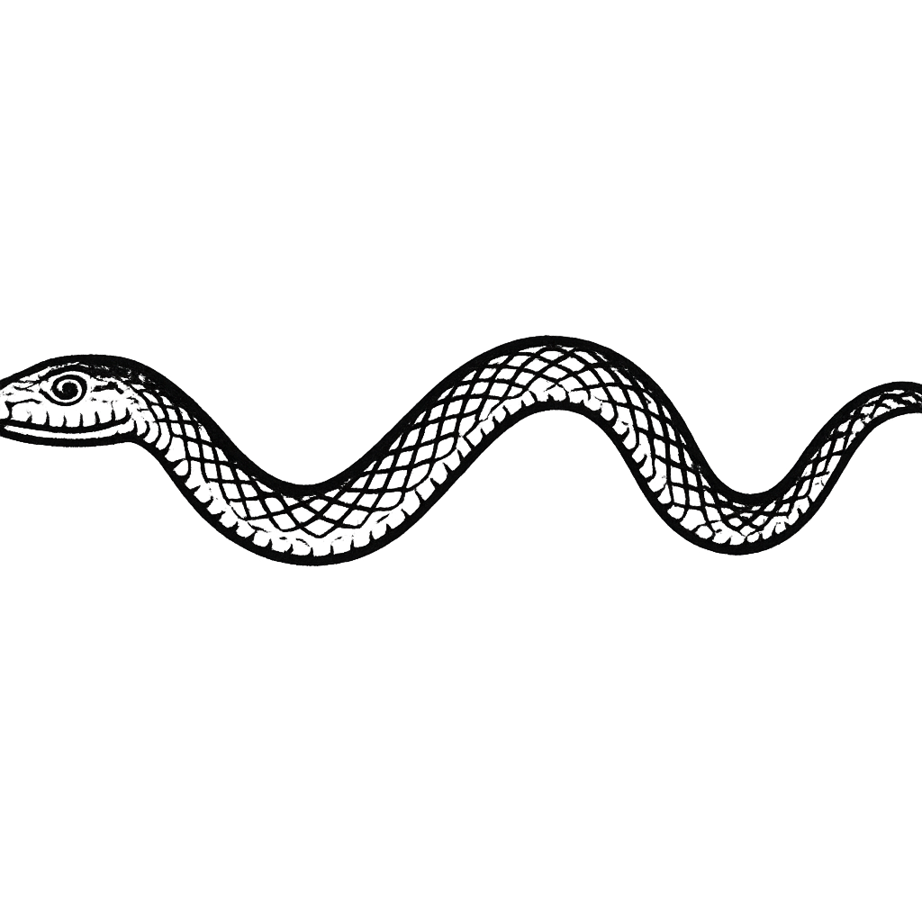 snake page divider black ink wide