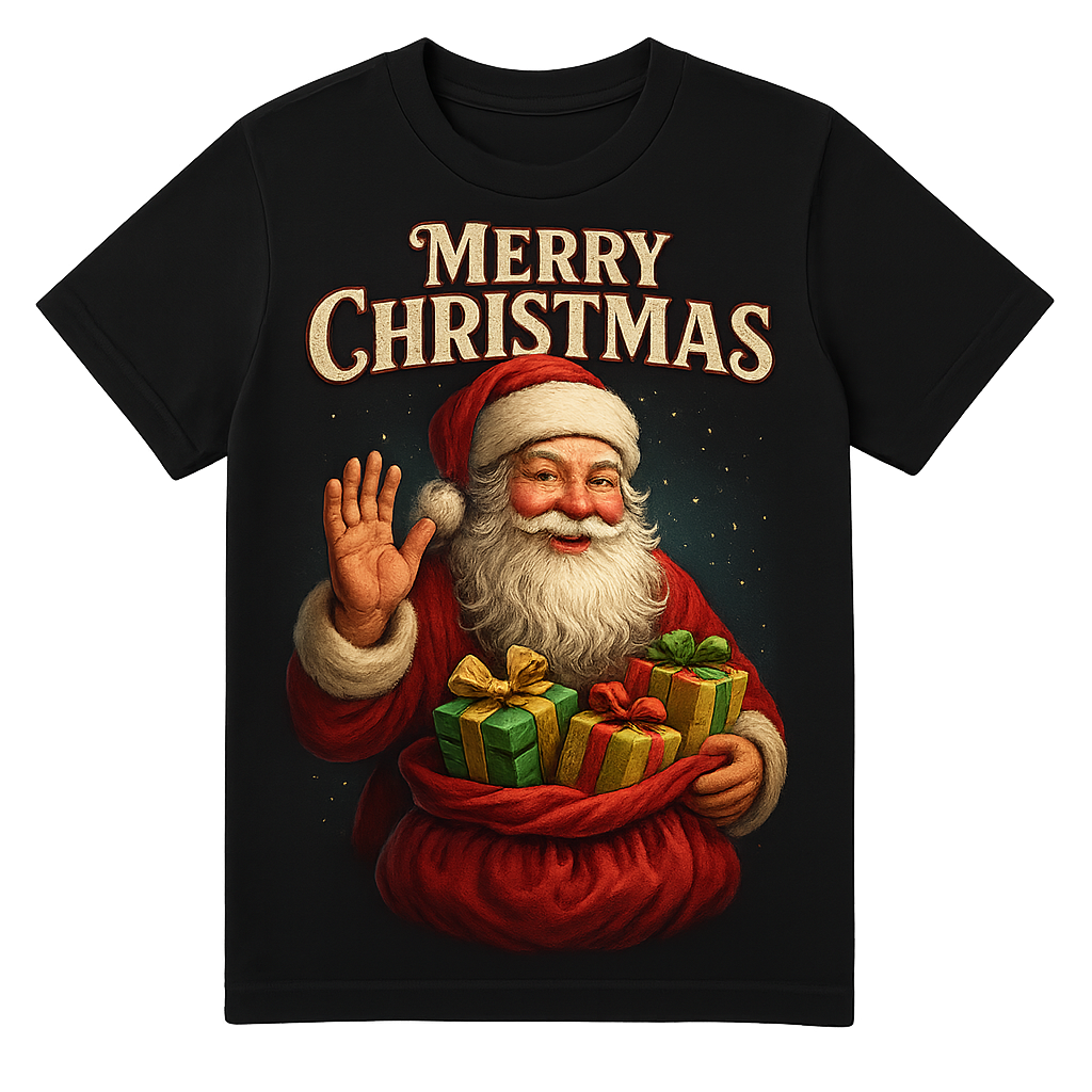 unique and eye catching and realistic t shirt design based on Christmas for print on t shirt for boys,