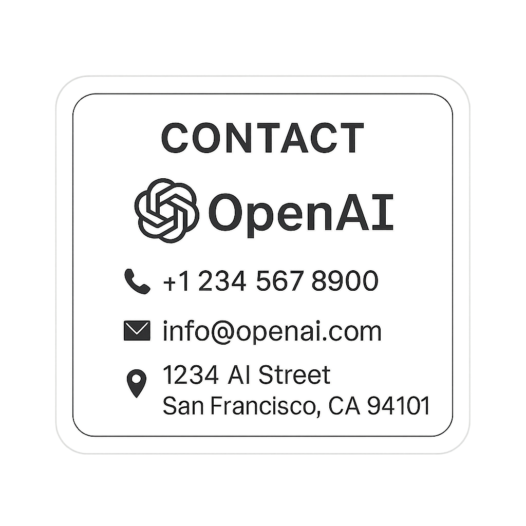 contact label with my company logo