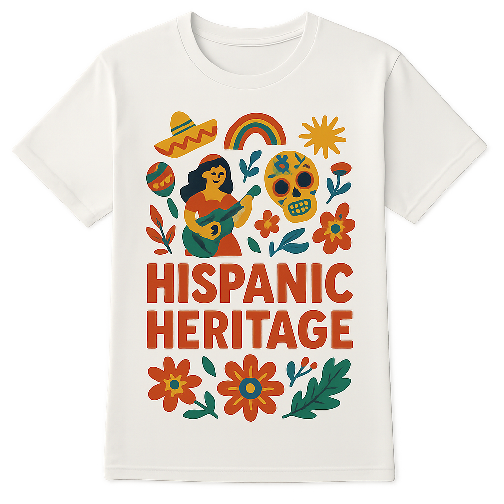 t shirt design based on Hispanic Heritage for print on t shirt