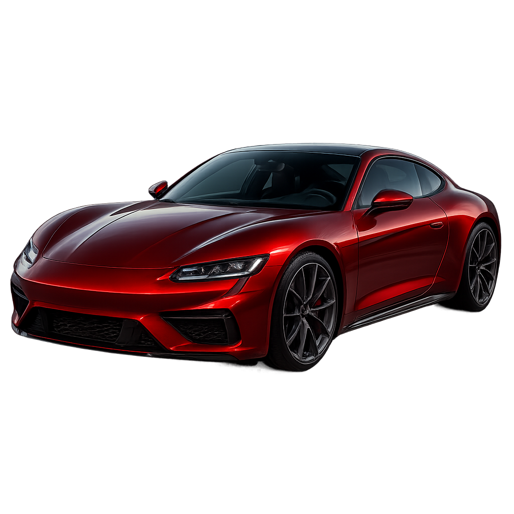 PROMPT: Ultra detailed cinematic car render, professional studio lighting, metallic reflections, glossy paint, hyperrealistic details, vivid colors, no background, no floor, no environment, isolated car only, full alpha transparency (true transparent PNG background, remove checkerboard pattern completely), clean edges, perfect cutout, sharp focus, 8K ultra-high-resolution, crisp details, centered composition, no logos or text, ultra-realistic high-quality render for printing and sublimation.  NEGATIVE PROMPT: background, floor, road, trailer, shadow, grid, checkerboard, squares, pattern, transparency texture, fake png, floor reflection, blur, low quality, lowres, pixelated, artifacts, noise, people, buildings, sky, scenery, extra wheels, text, logo, watermark, overexposed, underexposed, distorted, outline, compression, unrealistic, cartoon, sketch, painting, messy background