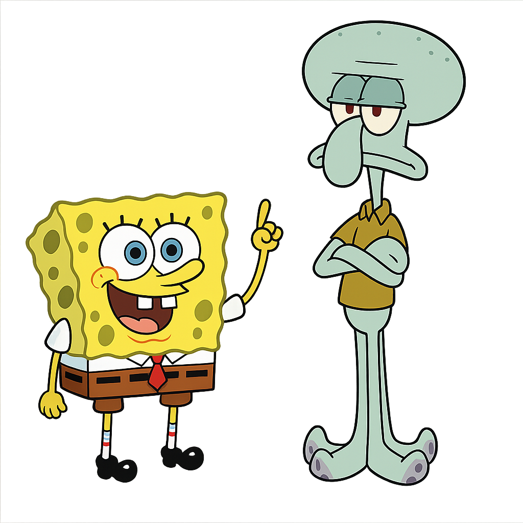 Spongebob and squidward
