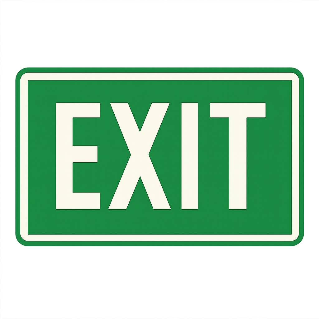 Exit sign