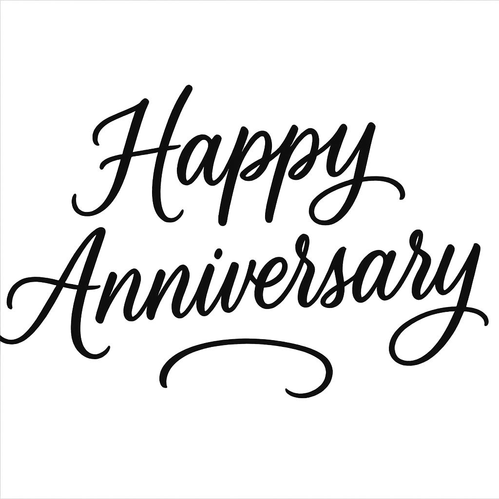 Happy anniversary written word