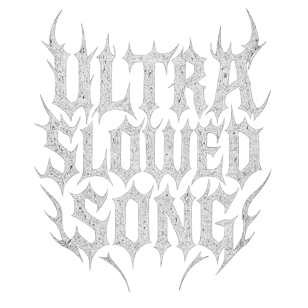 generate ai imagine whit a text that contain "ultra slowed song" in a metal tik tok style