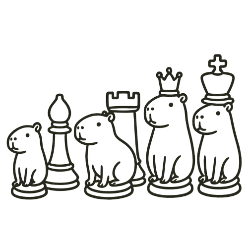 je voudrais des pieces d'échec simple en version capybara