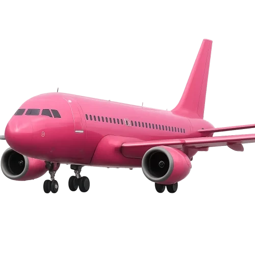 Un avión rosa muy guay muy realista