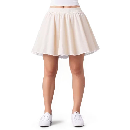 girl wearing log white underskirt