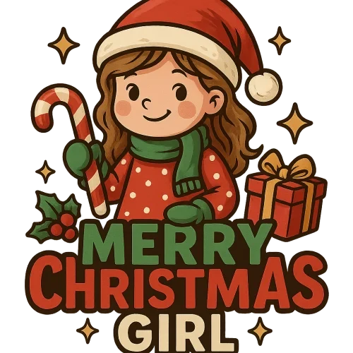 unique and eye catching and realistic t shirt design based on Christmas  for girls, and not use t shirt in bg create only design