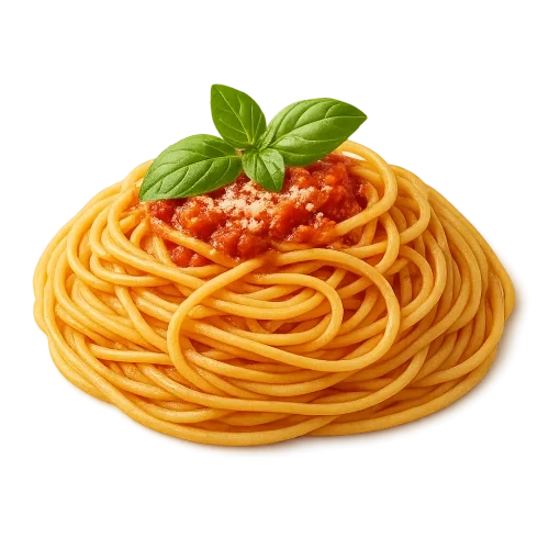 pasta being compared to spagetti cooked and looking delicious