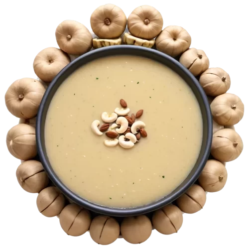 A photorealistic, highly detailed, image of a traditional South Indian Pongal setup, viewed from a slightly elevated angle, on a transparent background. The centerpiece is a new clay pot (pongal paanai) overflowing with freshly cooked Pongal, creamy and textured, with visible cashews, raisins, and a hint of ghee glistening on top. The pot is decorated with turmeric plant, sugarcane pieces tied around it, and mango leaves.  Around the pot, on a banana leaf, are offerings of: a small portion of Ven Pongal (savory Pongal) and a portion of Sakkarai Pongal (sweet Pongal), neatly arranged, a small bunch of bananas, betel leaves and nuts, a coconut broken in half, and a few pieces of sugarcane. Sunlight highlights the scene, creating a warm, festive glow, and delicate shadows. The image should be crisp and detailed, with accurate colors and textures. No background, floor, or any other element should be visible, only the Pongal pot and offerings on the banana leaf, detailed, uhd, 128k, clean line, artistic