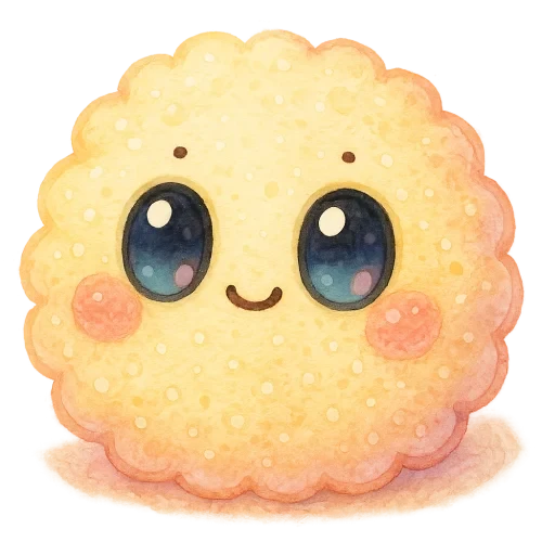 rich vibrant watercolor illustration, kawaii microbiology character, cute round probiotic buddy shaped like a fluffy yogurt culture with soft pillowy texture and gentle bubbly surface, soft pastel microbiology palette (main colors buttercream yellow and soft peach with very gentle warm pink accent only, not full rainbow), large shiny oval eyes with deep black pupils and big pale blue + pale pink reflective highlights (non-white so they remain visible on transparent PNG), tiny dot eyebrows, small happy smiling mouth, rosy cheeks, soft diffuse watercolor edges, no text, no border, transparent background