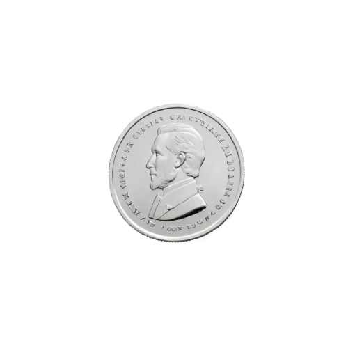 generate a white plain coin with top view