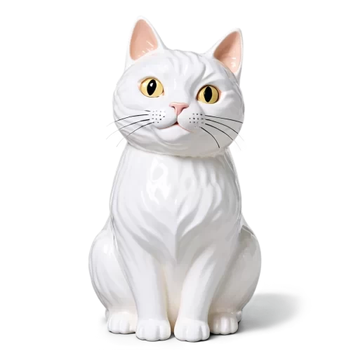 white caly cat vase