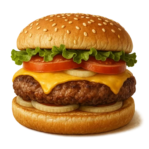 MAKE ME REALISTIC LOOKING RETRO BURGER