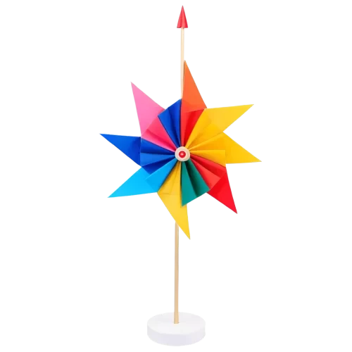 a colorful traditional indian pinwheel standing tall. detailed, highly sharp, clear, clean line, artistic, eye catching, very attractive, 128k extremely realistic,  uhd.