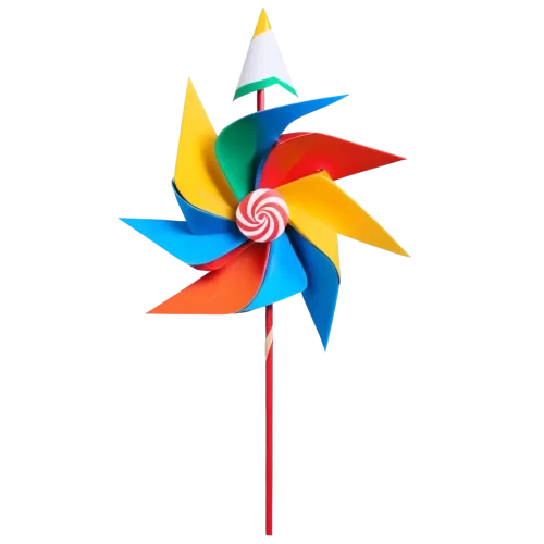 PngGen — a colorful traditional indian pinwheel standing tall. detailed ...