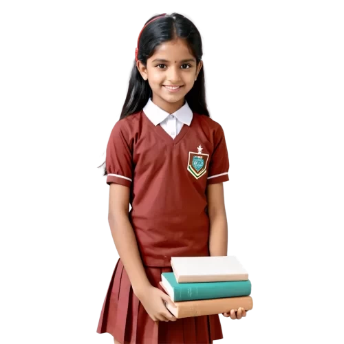 indian school girl Student with Books
