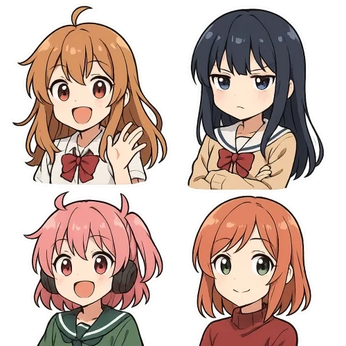 Stikers girls anime