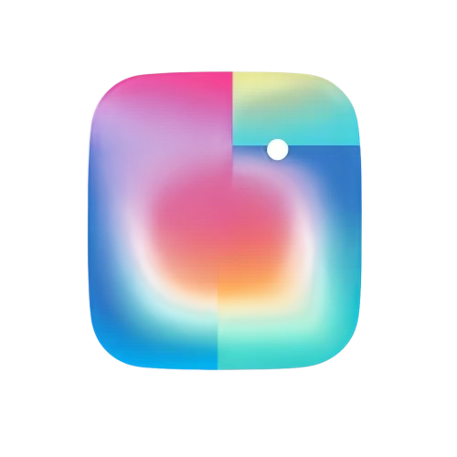 instagram like logo with same color palette withour transparency