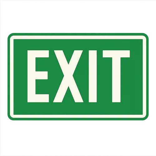 Exit sign