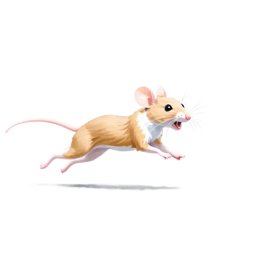 a mouse  runing