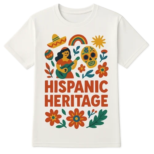t shirt design based on Hispanic Heritage for print on t shirt