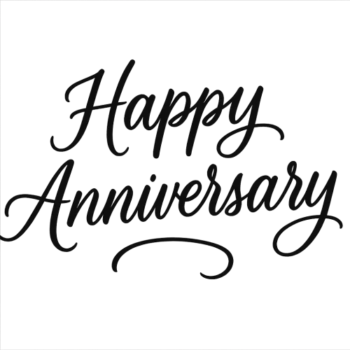 Happy anniversary written word