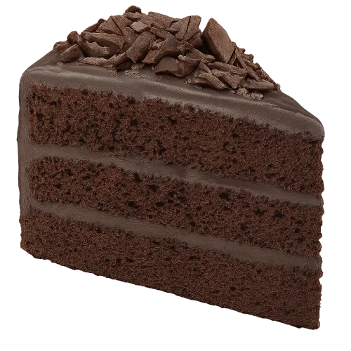 High resolution photo of chocolate cake with background removed