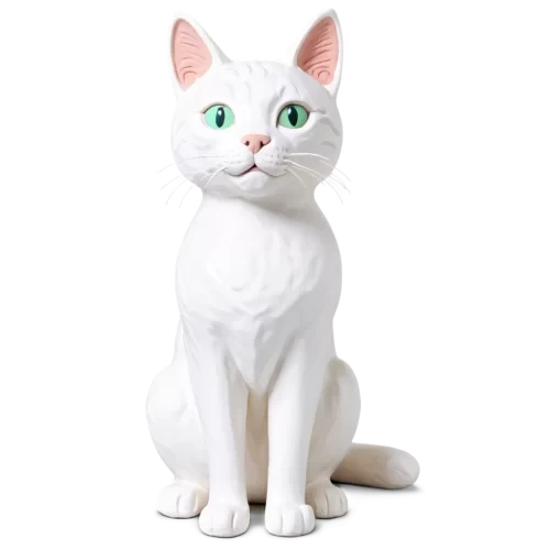 clay cat white