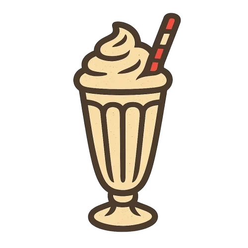 a retro milkshake icon
