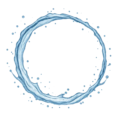 water spash in circle