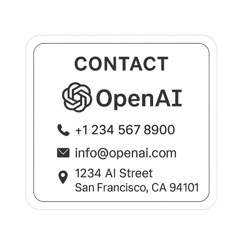 contact label with my company logo