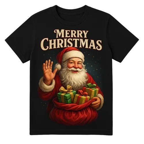 unique and eye catching and realistic t shirt design based on Christmas for print on t shirt for boys,