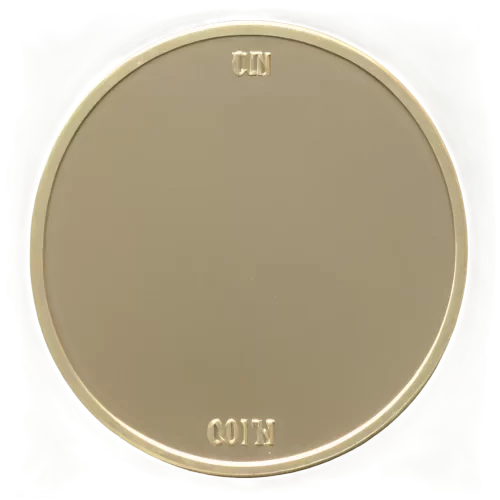 generate a white plain coin with top view