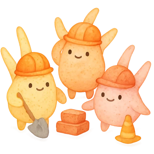 rich vibrant watercolor illustration, cute kawaii microbiology characters, three tiny platelet construction crew blobs working together, rounded shapes in pastel lemon, peach, and baby pink pigments, mild speckles, friendly faces, soft edges, no text, no border, transparent background