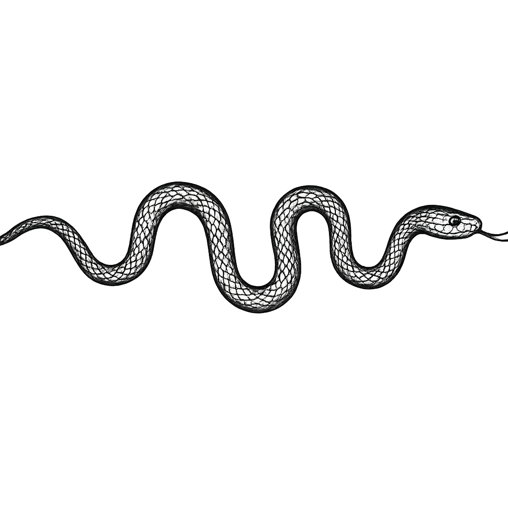 snake page divider black ink wide